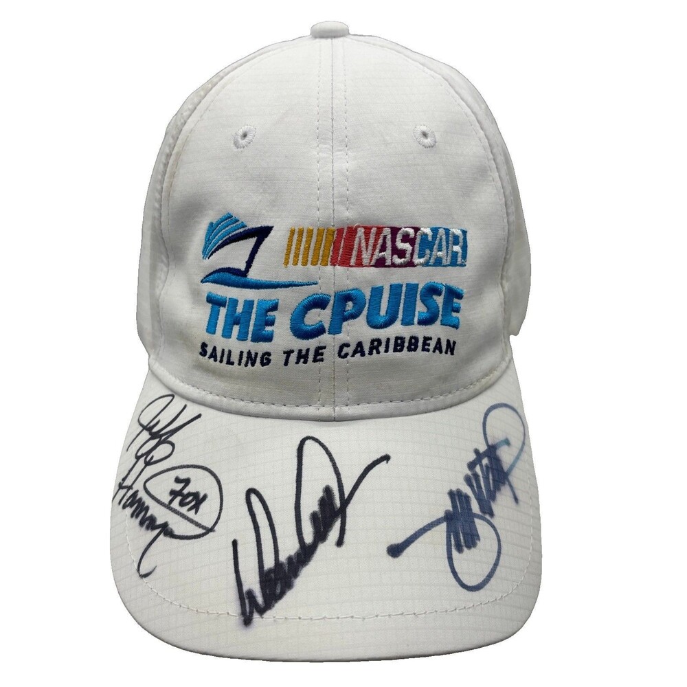 Autographed NASCAR The Cruise Sailing The Caribbean Hat Signed